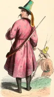 An illustration from Usi e costumi sociali, politici e religiosi di tutti i popoli del mondo : da documenti autentici e dai viaggi migliori e più recenti (1844)