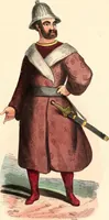 An illustration from Usi e costumi sociali, politici e religiosi di tutti i popoli del mondo : da documenti autentici e dai viaggi migliori e più recenti (1844)