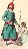 An illustration from Usi e costumi sociali, politici e religiosi di tutti i popoli del mondo : da documenti autentici e dai viaggi migliori e più recenti (1844)