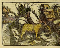An illustration from Uslegung der Mercarthen oder Cartha marina : darin man sehen mag, wa einer in der Welt sey, vnd wa ein ietlich Land, Wasser vnd Stat gelege[n] ist. Das als in de[m] Büchlin zefinde[n] (1525)