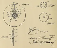 An illustration from U.S. patents covering time keeping mechanisms (1923)