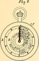 An illustration from U.S. patents covering time keeping mechanisms (1892)
