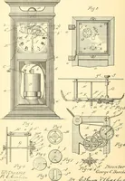An illustration from U.S. patents covering time keeping mechanisms (1892)