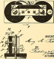 An illustration from U.S. patents covering time keeping mechanisms (1892)