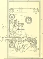 An illustration from U.S. patents covering time keeping mechanisms (1892)