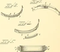 An illustration from U.S. patents covering time keeping mechanisms (1892)