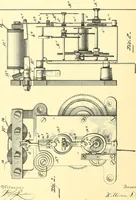 An illustration from U.S. patents covering time keeping mechanisms (1892)