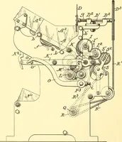 An illustration from U.S. patents covering time keeping mechanisms (1892)