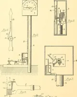 An illustration from U.S. patents covering time keeping mechanisms (1892)