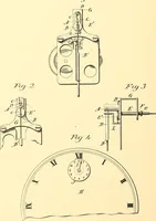 An illustration from U.S. patents covering time keeping mechanisms (1892)
