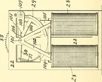 An illustration from U.S. patents covering time keeping mechanisms (1892)