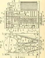 An illustration from U.S. patents covering time keeping mechanisms (1892)