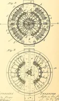 An illustration from U.S. patents covering time keeping mechanisms (1892)