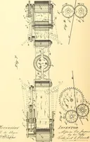 An illustration from U.S. patents covering time keeping mechanisms (1892)