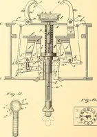An illustration from U.S. patents covering time keeping mechanisms (1892)