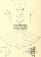 An illustration from U.S. patents covering time keeping mechanisms (1892)