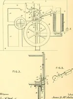An illustration from U.S. patents covering time keeping mechanisms (1892)