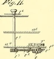 An illustration from U.S. patents covering time keeping mechanisms (1892)