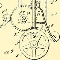 An illustration from U.S. patents covering time keeping mechanisms (1892)
