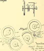 An illustration from U.S. patents covering time keeping mechanisms (1892)
