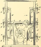An illustration from U.S. patents covering time keeping mechanisms (1892)