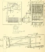 An illustration from U.S. patents covering time keeping mechanisms (1892)