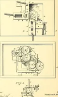 An illustration from U.S. patents covering time keeping mechanisms (1892)