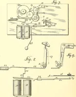 An illustration from U.S. patents covering time keeping mechanisms (1892)