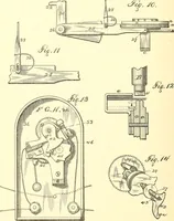 An illustration from U.S. patents covering time keeping mechanisms (1892)