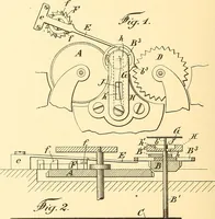 An illustration from U.S. patents covering time keeping mechanisms (1892)