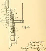 An illustration from U.S. patents covering time keeping mechanisms (1892)