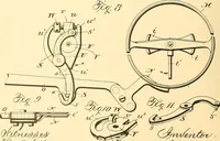 An illustration from U.S. patents covering time keeping mechanisms (1892)