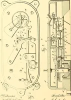 An illustration from U.S. patents covering time keeping mechanisms (1892)