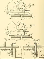 An illustration from U.S. patents covering time keeping mechanisms (1892)