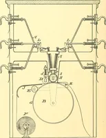 An illustration from U.S. patents covering time keeping mechanisms (1892)