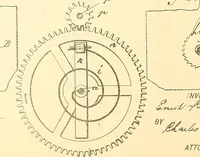 An illustration from U.S. patents covering time keeping mechanisms (1892)