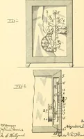 An illustration from U.S. patents covering time keeping mechanisms (1892)