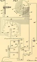 An illustration from U.S. patents covering time keeping mechanisms (1892)