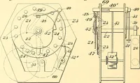 An illustration from U.S. patents covering time keeping mechanisms (1892)
