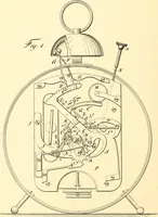 An illustration from U.S. patents covering time keeping mechanisms (1892)