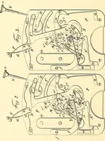 An illustration from U.S. patents covering time keeping mechanisms (1892)