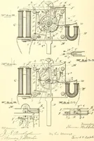 An illustration from U.S. patents covering time keeping mechanisms (1892)