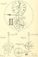 An illustration from U.S. patents covering time keeping mechanisms (1892)