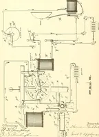 An illustration from U.S. patents covering time keeping mechanisms (1892)