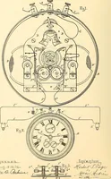 An illustration from U.S. patents covering time keeping mechanisms (1892)