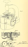 An illustration from U.S. patents covering time keeping mechanisms (1892)