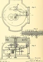 An illustration from U.S. patents covering time keeping mechanisms (1892)