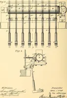 An illustration from U.S. patents covering time keeping mechanisms (1892)