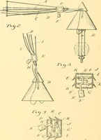 An illustration from U.S. patents covering time keeping mechanisms (1892)