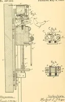 An illustration from U.S. patents covering time keeping mechanisms (1892)